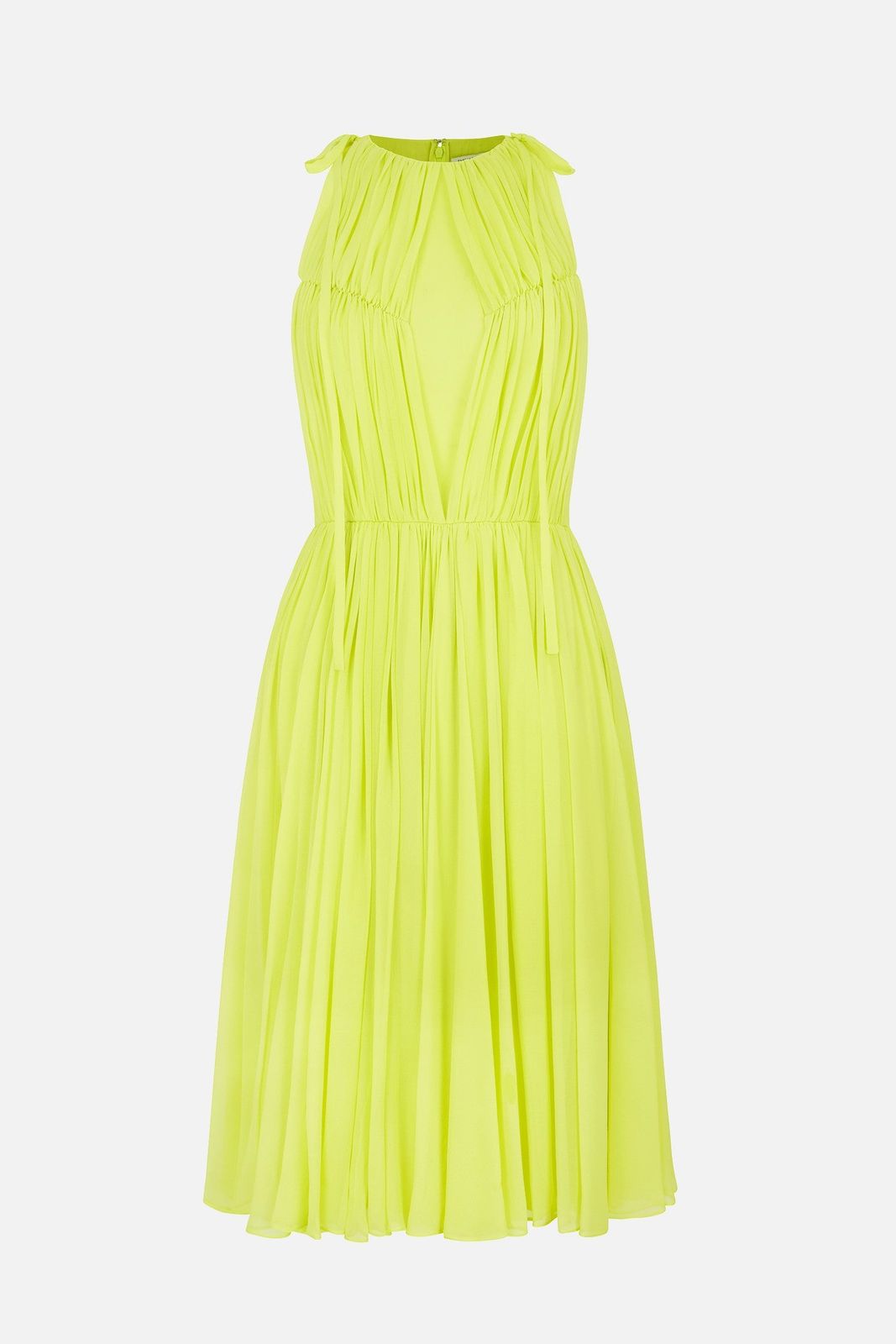 Wilson Dress In Lime Chiffon Crepe