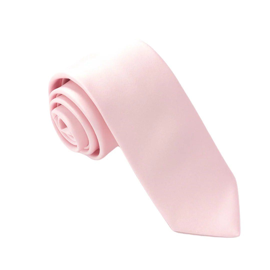Baby Pink Satin Wedding Tie