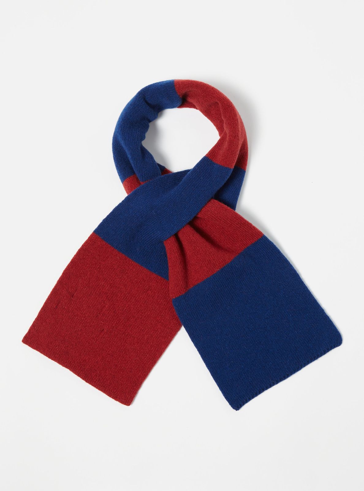 Red/Blue Soft Wool Deluxe Football Scarf