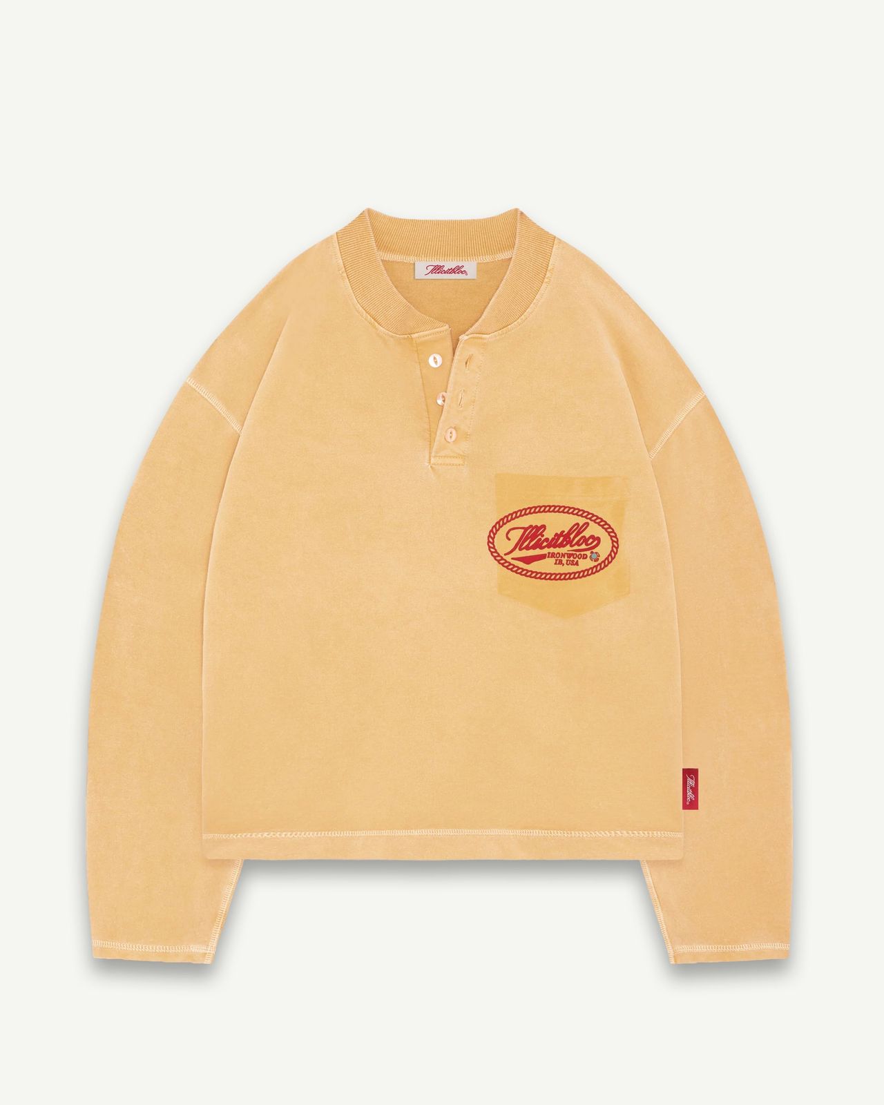 CONCHO CLOUDWEAVE™ HENLEY LONG SLEEVE - MIMOSA