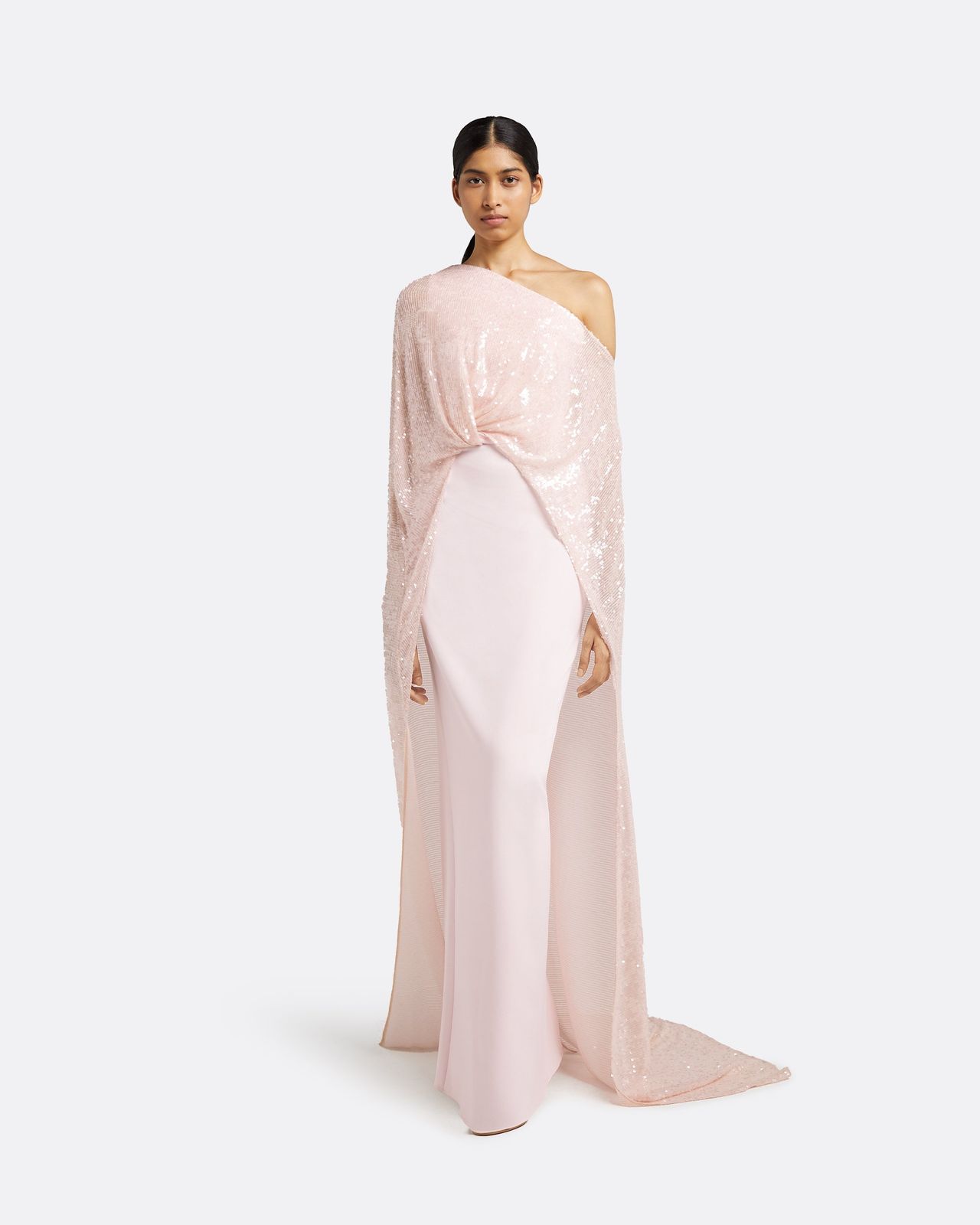 Cadenza Barely Pink Long Dress