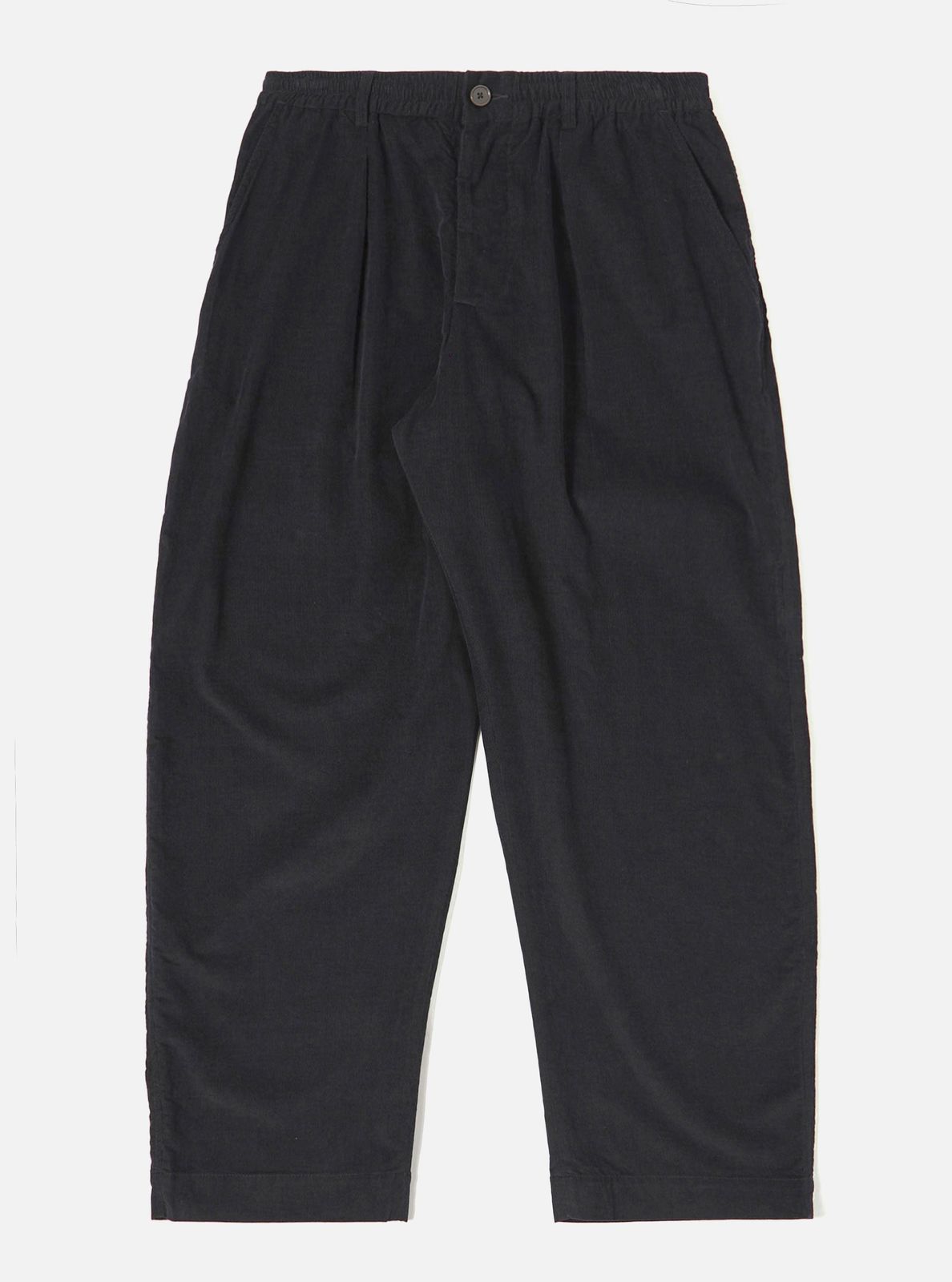 Black Organic Fine Cord Oxford Pant