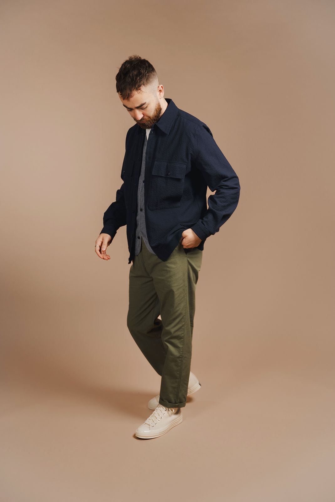 Archive Seersucker Photographer Overshirt