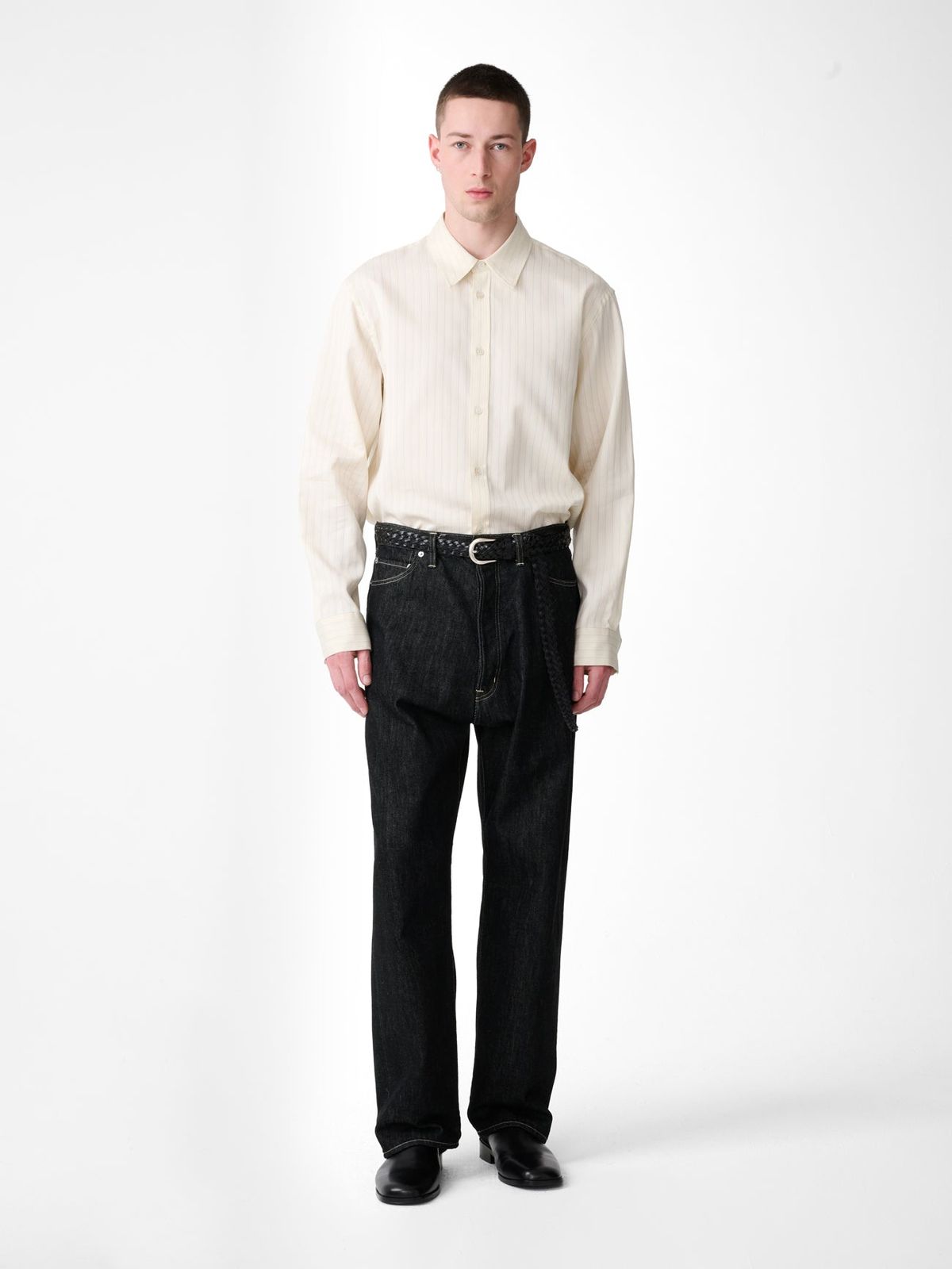 View Shirt in Blue Pinstripe