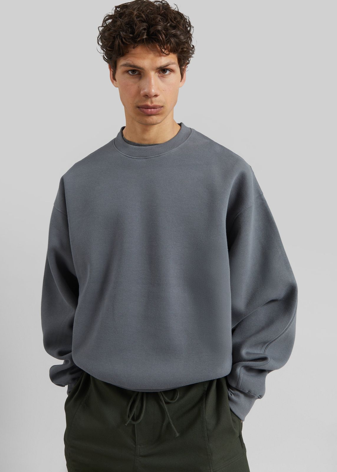 Dunloy Oversized Sweatshirt - Grey