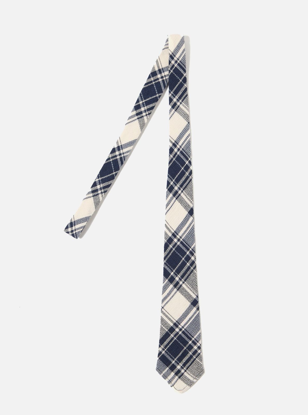 Navy Texture Plaid Tie