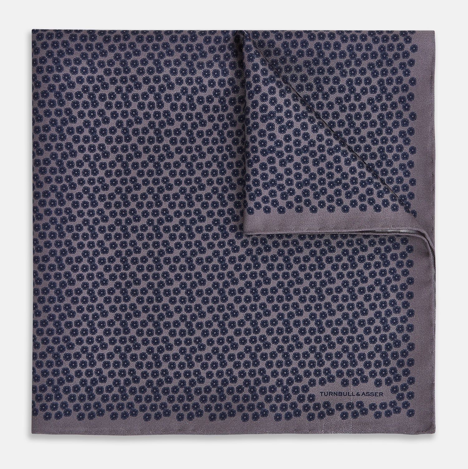 Floral Purple Pocket Square in Silk
