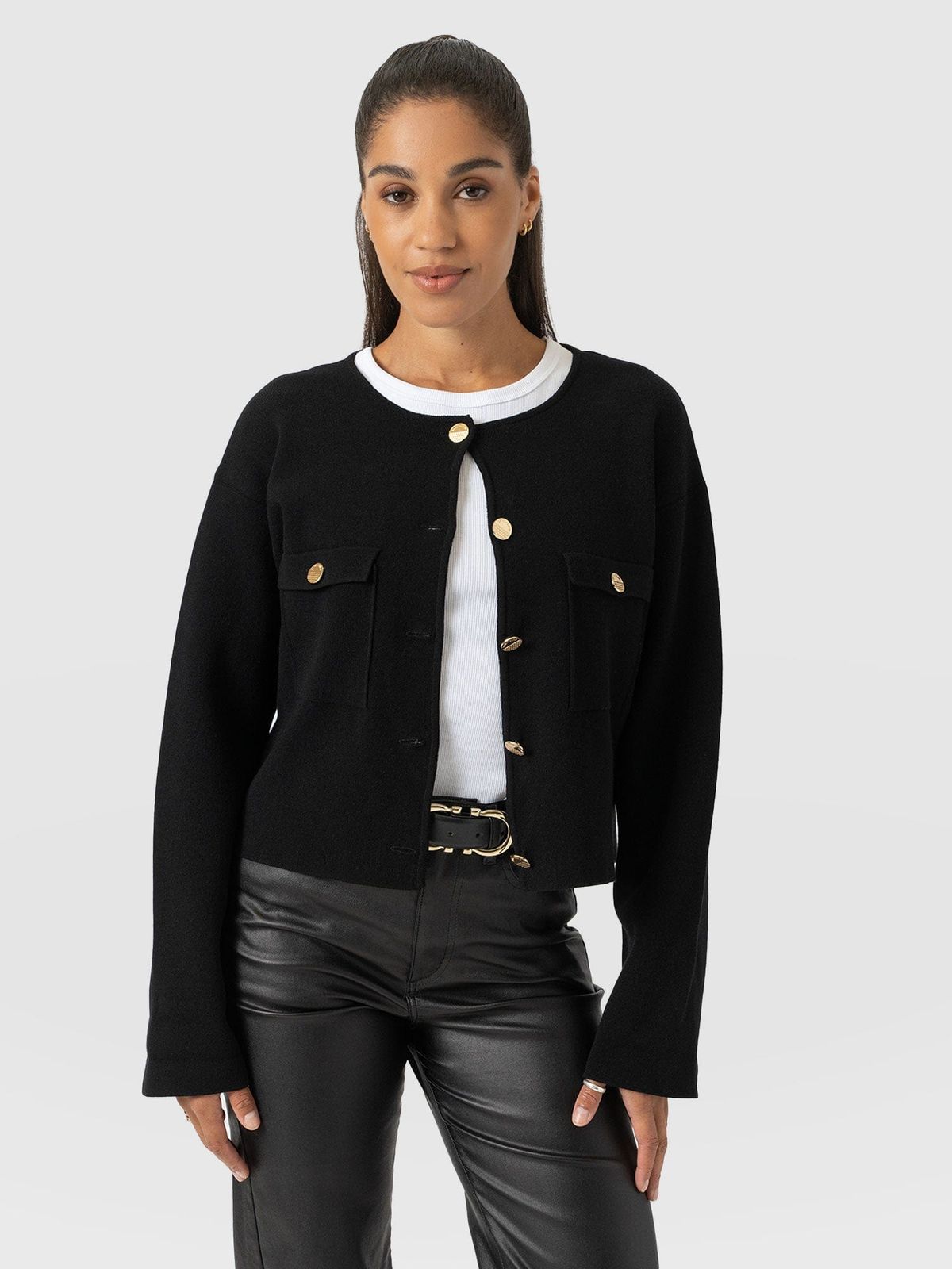 Maeva Knit Jacket - Black