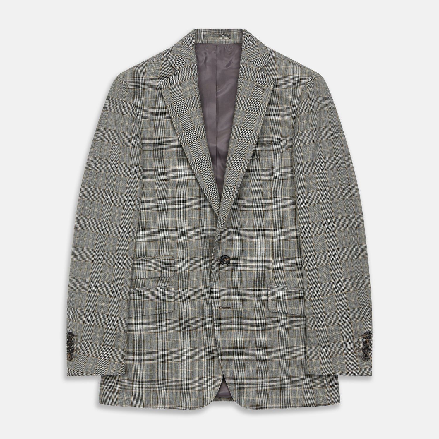 Beige Wool Prince-of-Wales Check Jacket