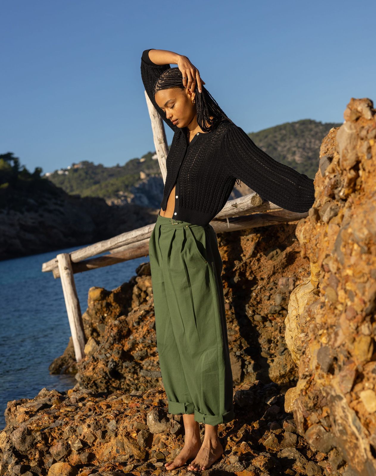 The Cotton Barrel Leg Trousers