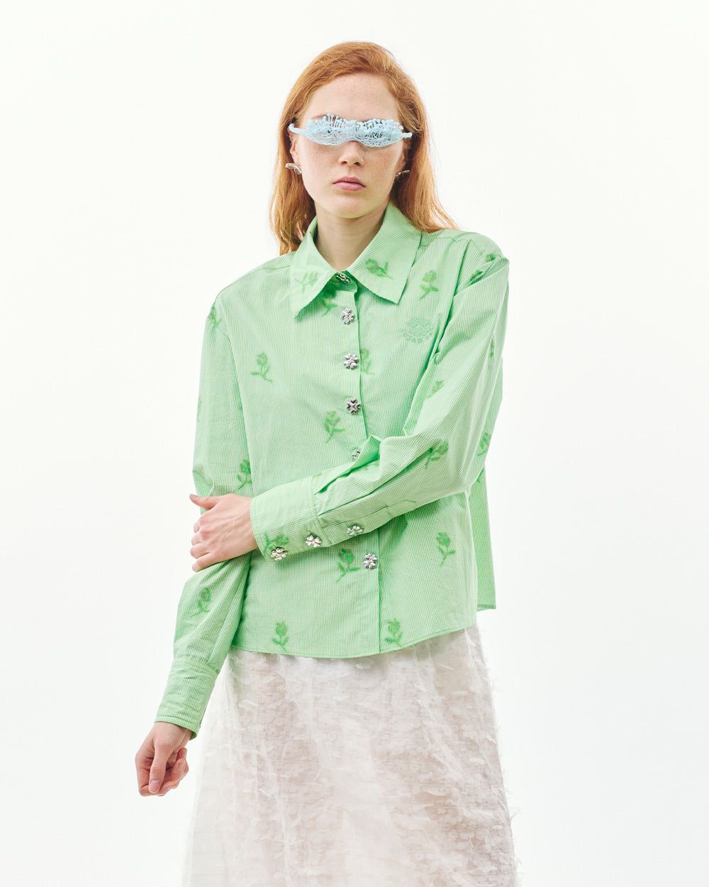 PRINTED FLORAL MONOGRAM SHIRT