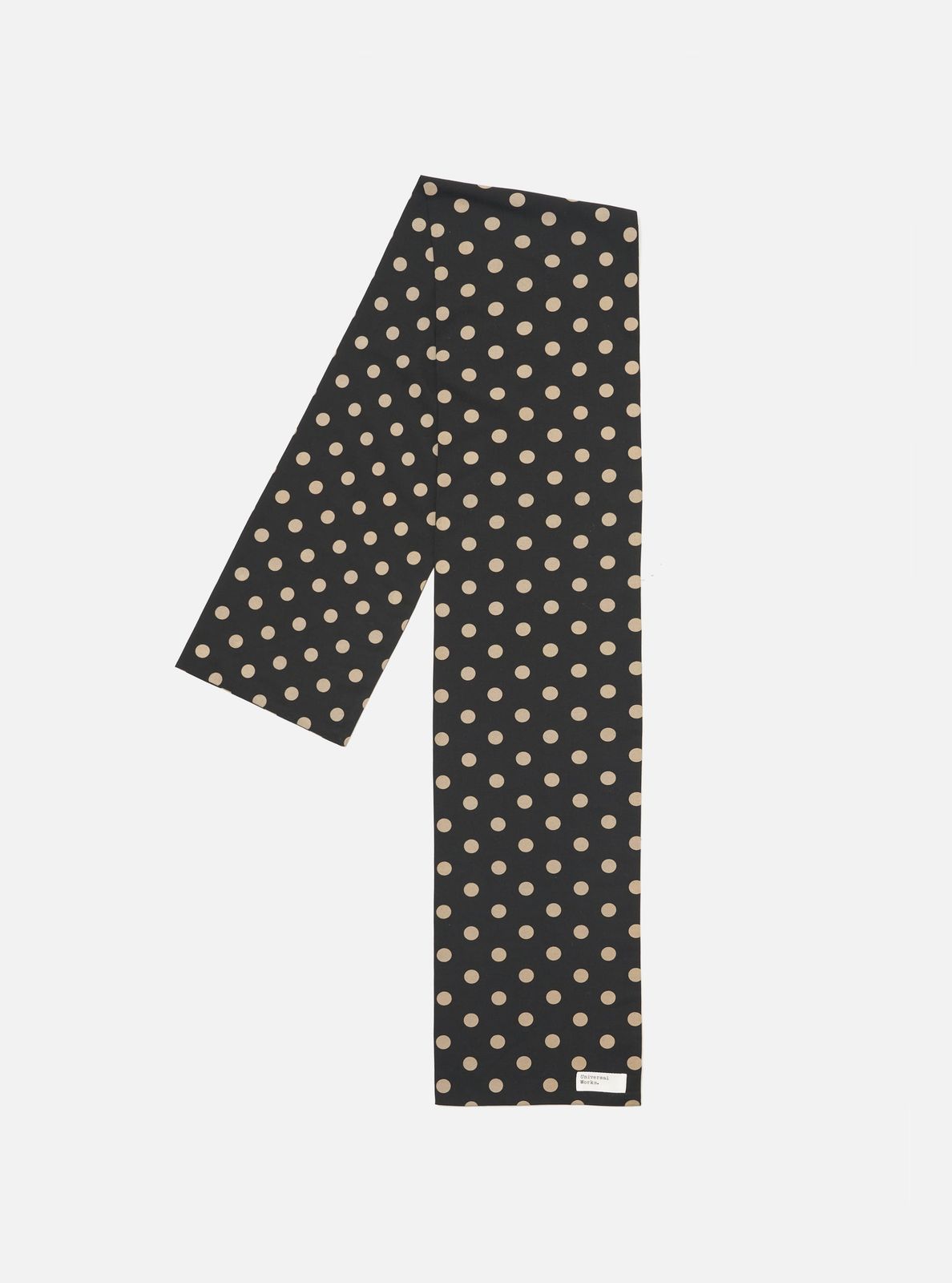 Black Bold Dot Print Rayon Evening Scarf