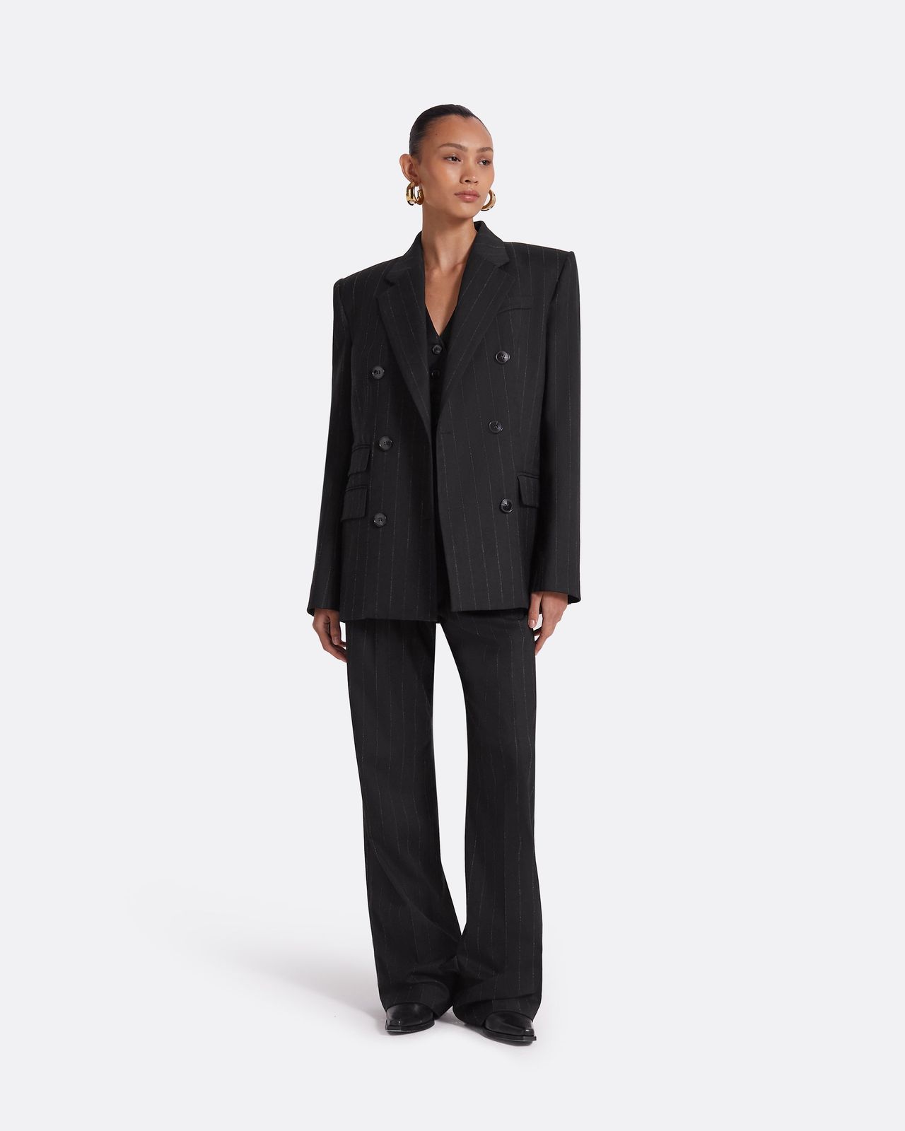 Ellan Black Pinstripe Jacket