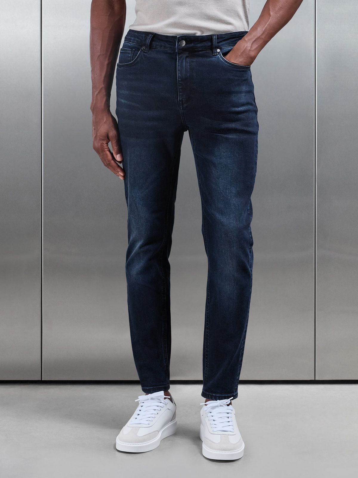 Slim Fit Denim Jeans in Midnight Blue