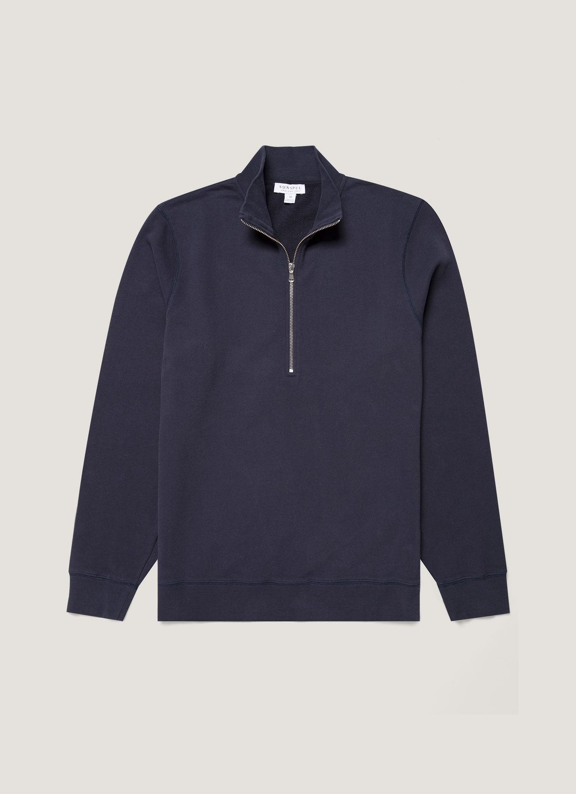 Men's Half Zip Loopback Sweatshirt in Navy