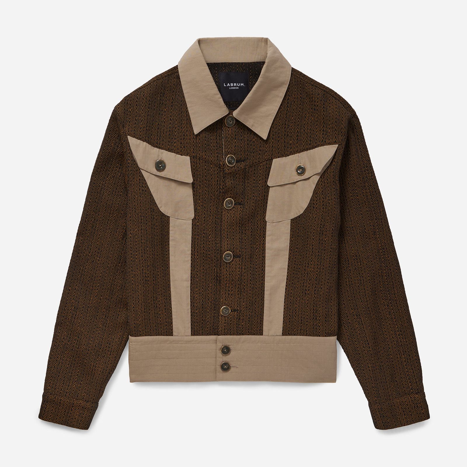 Bronze Jacquard Two Tone Work Jacket