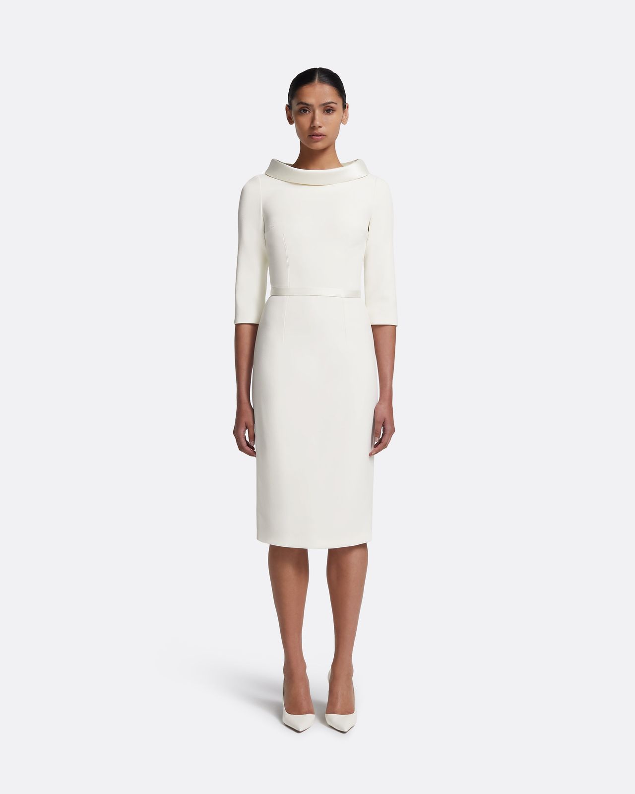 Meryl Midi Dress in Ivory