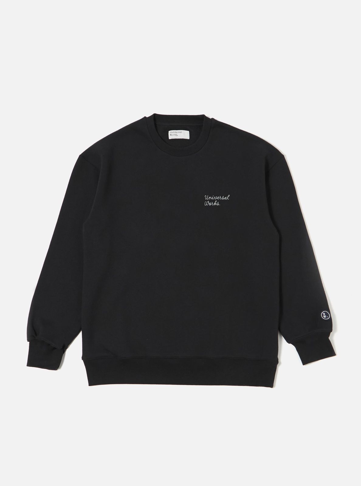 Black Recycled Cotton Blend Jersey Loose Sweatshirt