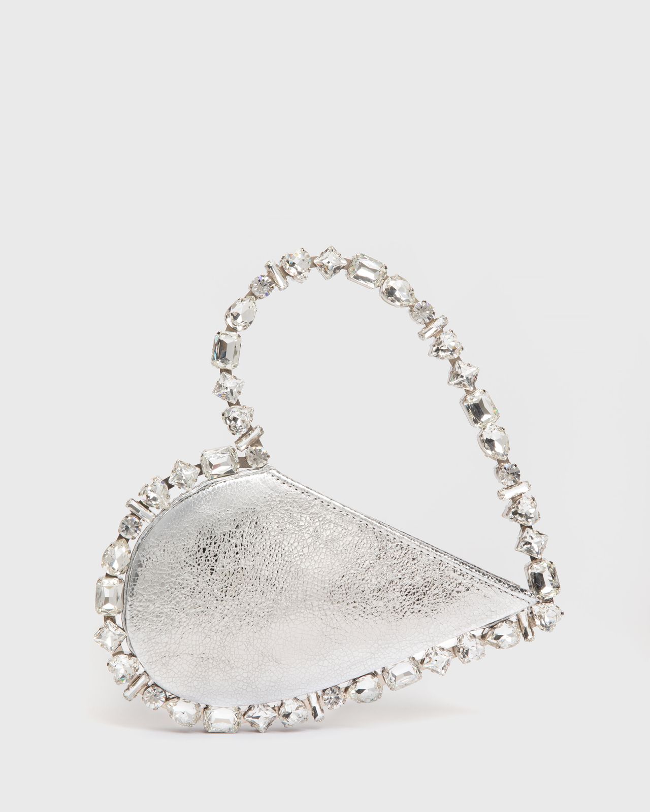 Silver Metallic Taliya Love Clutch