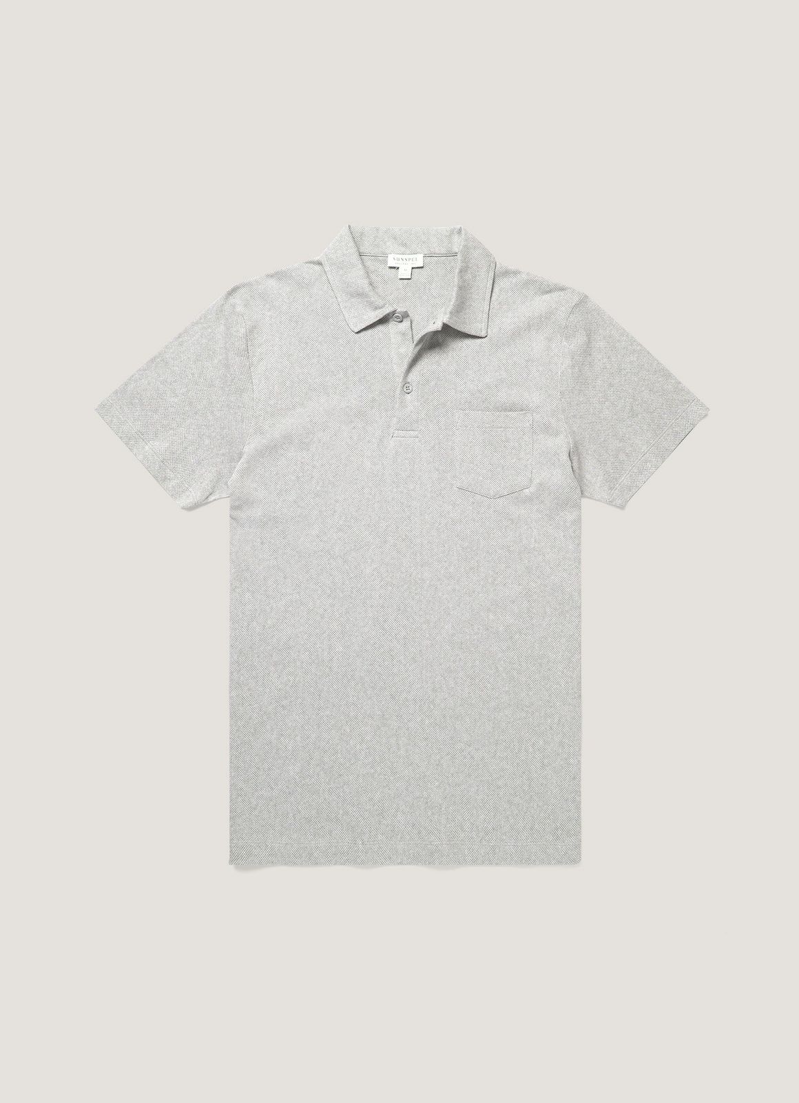 Men's Riviera Polo Shirt in Grey Melange