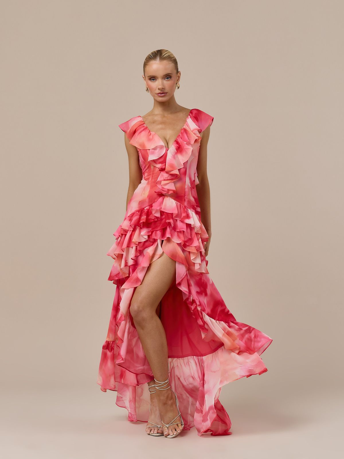 CARA RUFFLE MAXI DRESS | BLOOM PRINT
