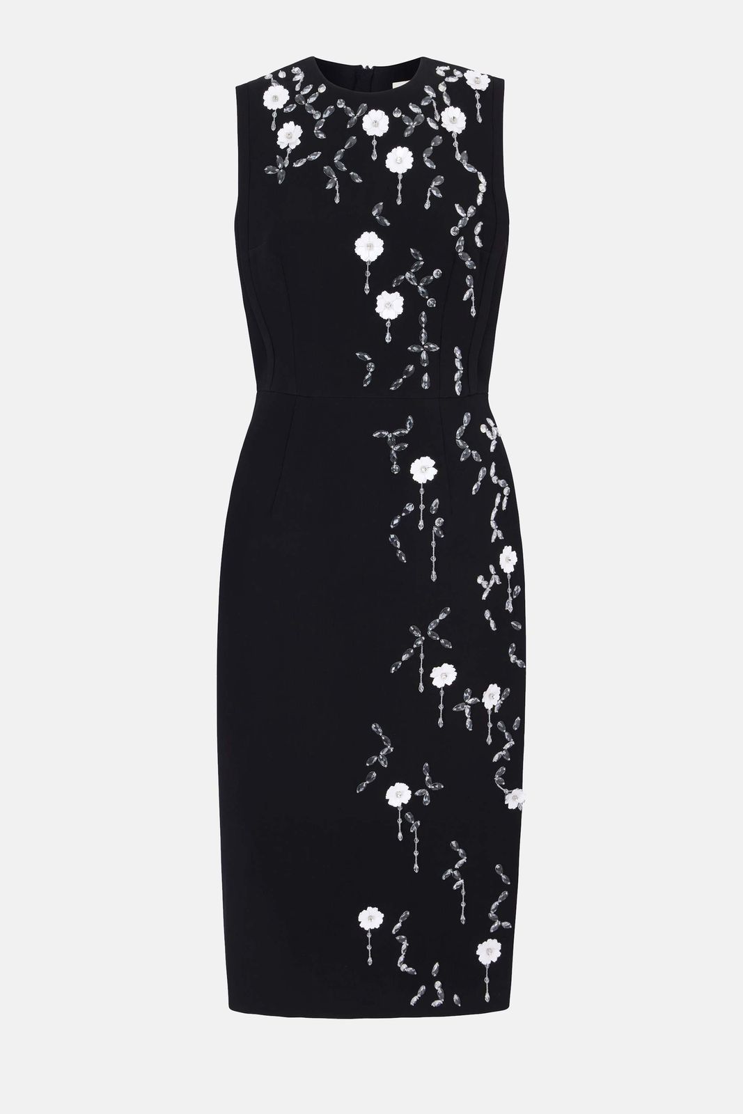 Cappia Embellished Dress In Black Summer Wool