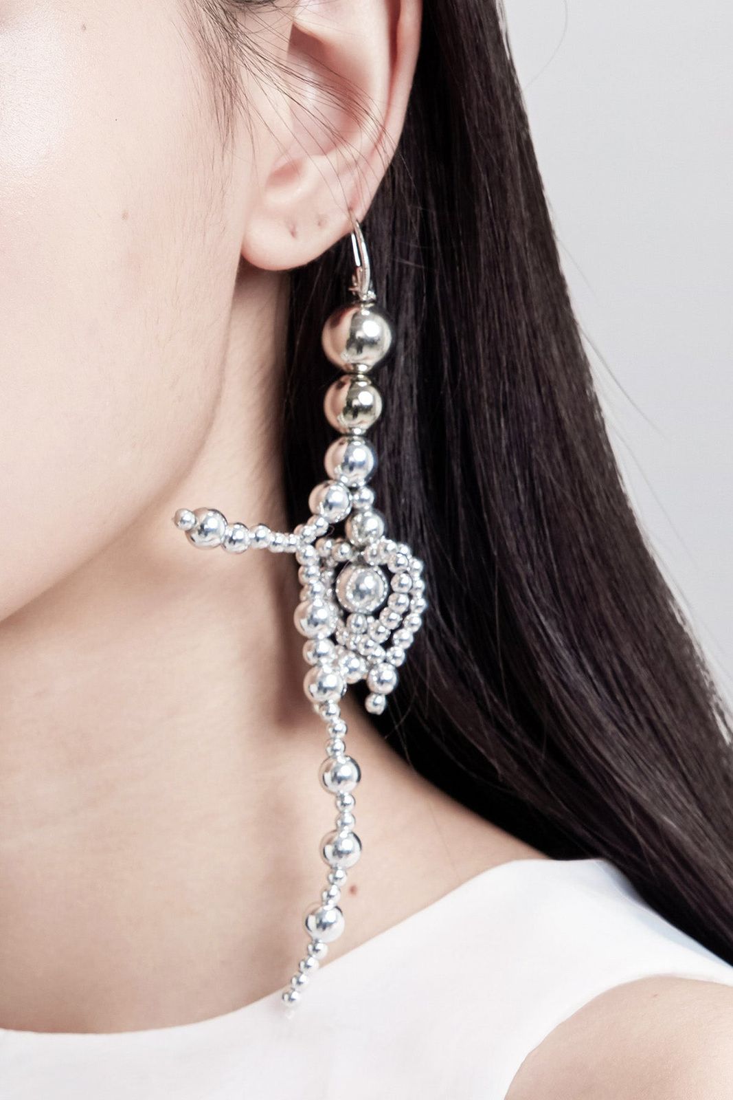 Bubble Metallic Tassel Earring