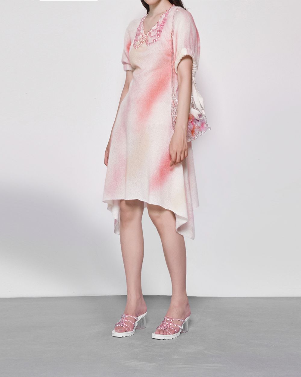 Bubble Bead Collar Dress