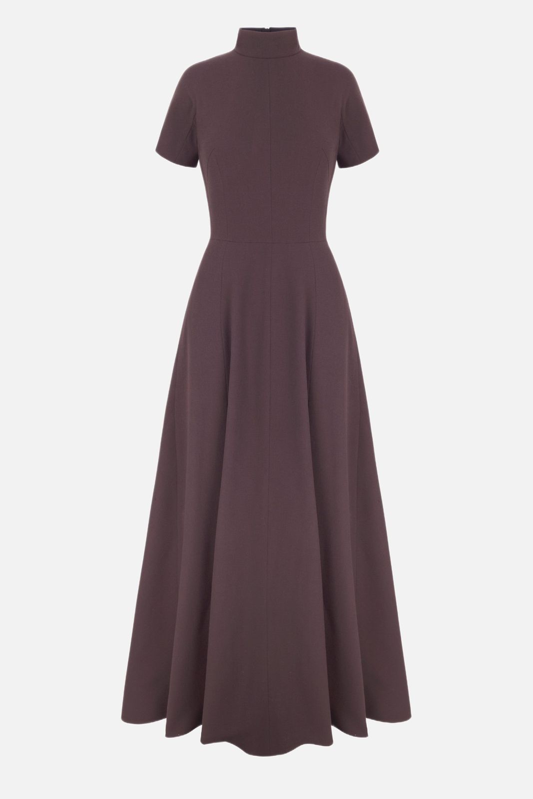 Malinda Dress in Chocolate Single Wool Crepe