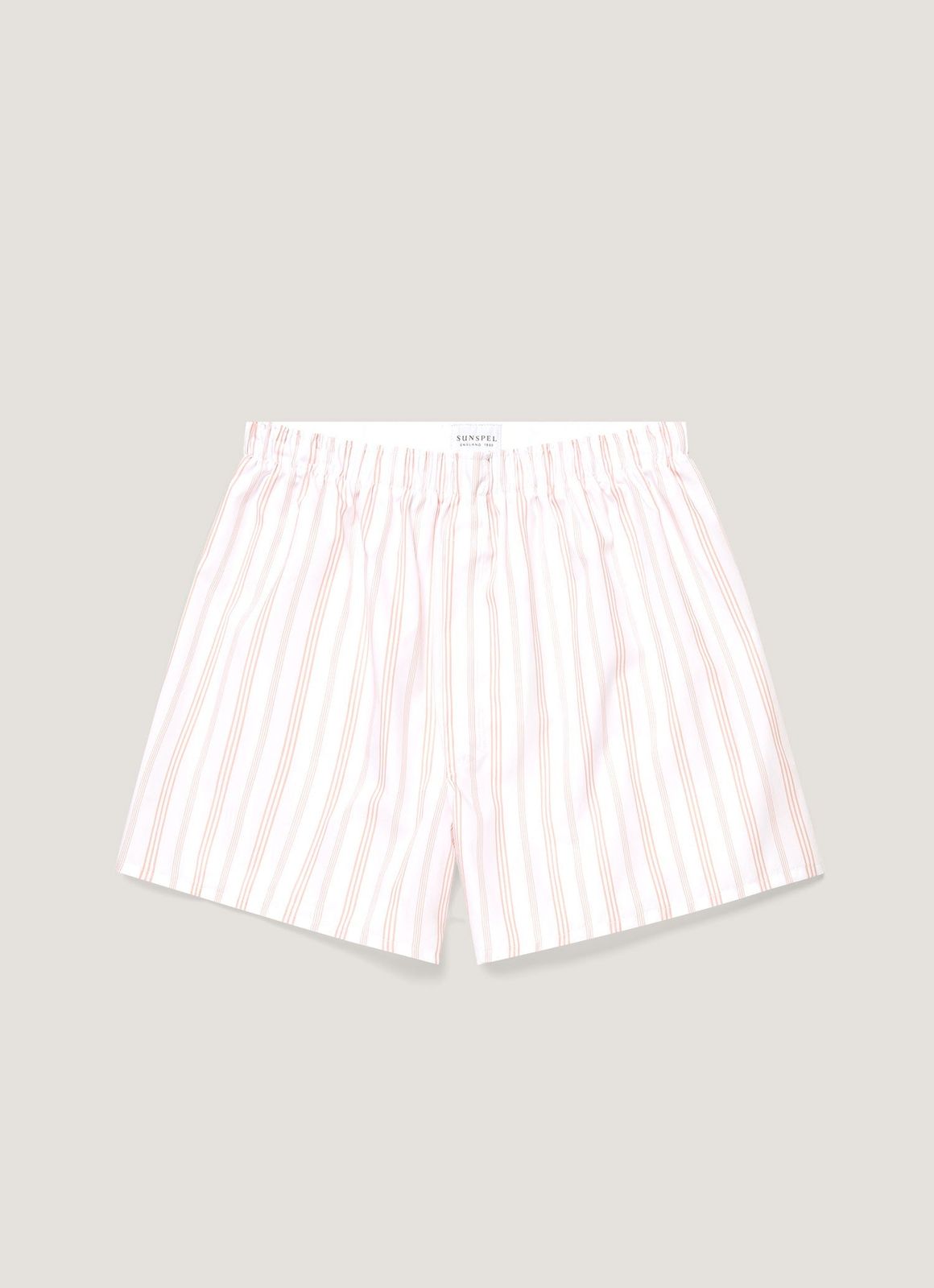 Men's Classic Boxer Short in Pale Pink Stripe
