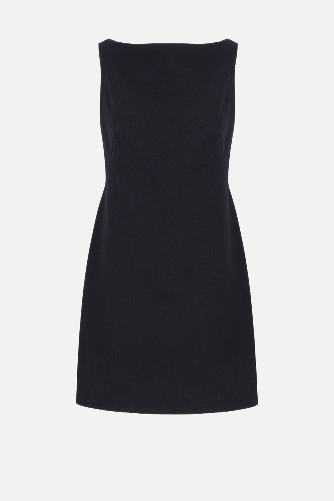 Wichita Dress in Black Single Wool Crepe