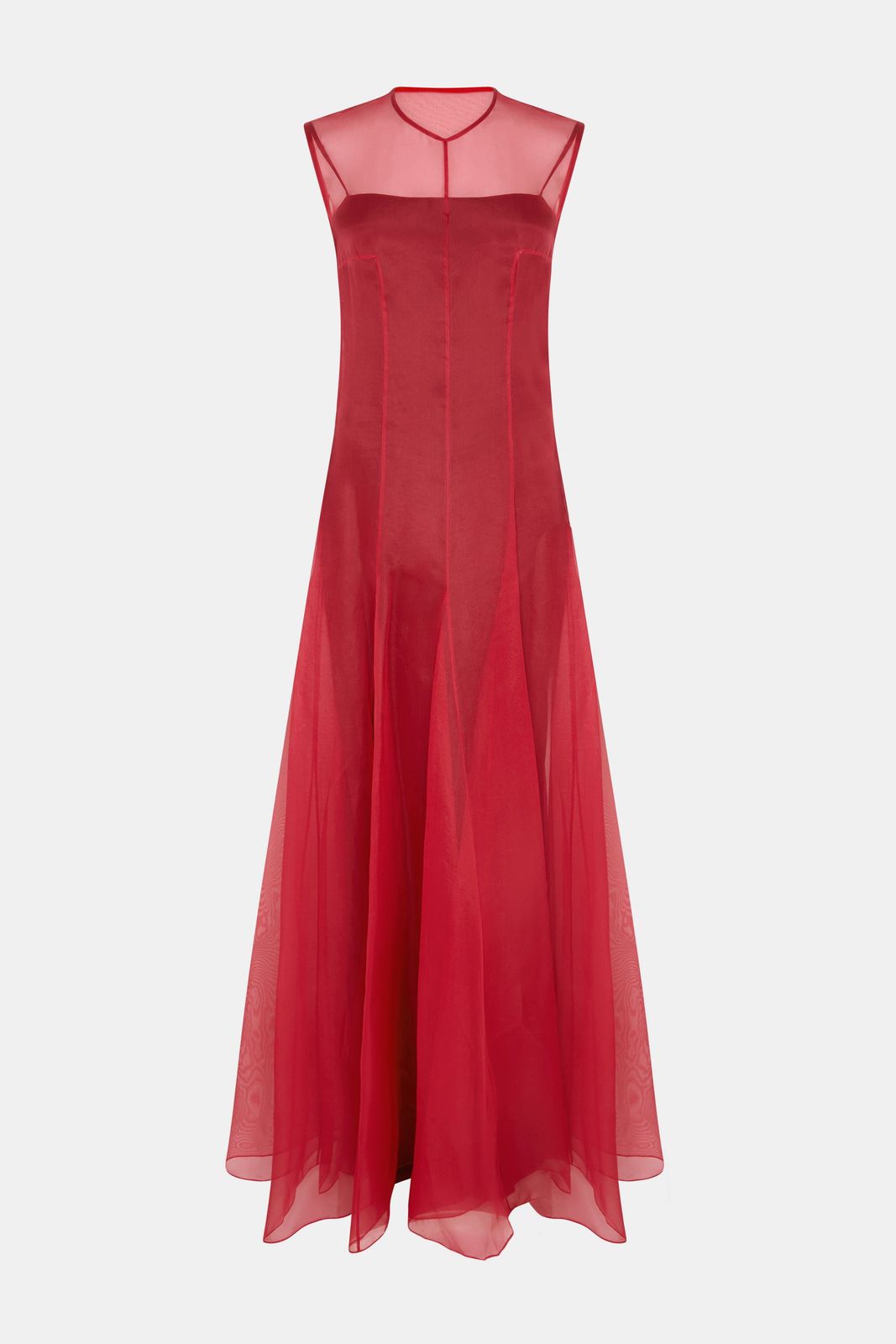 Cassiopeia Dress In Red Silk Organza