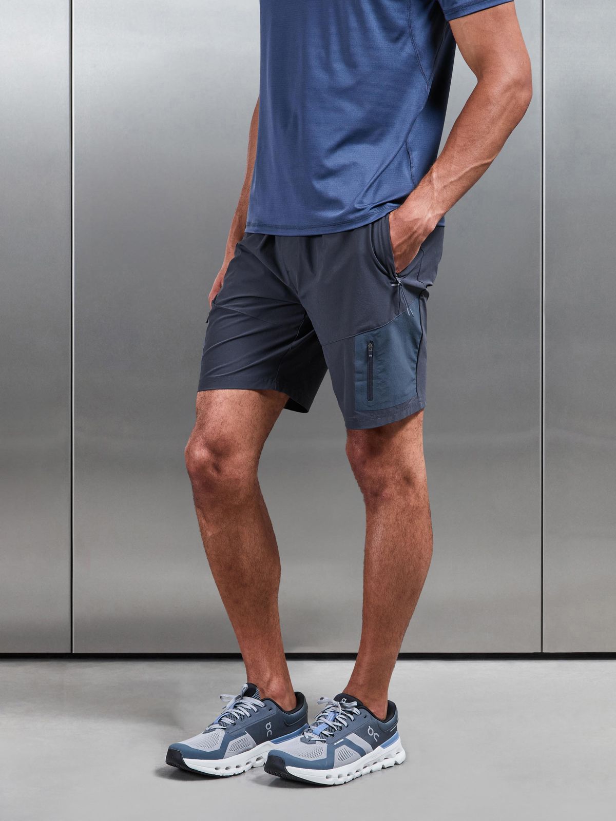 Utility Trail Cargo Short in Slate Blue