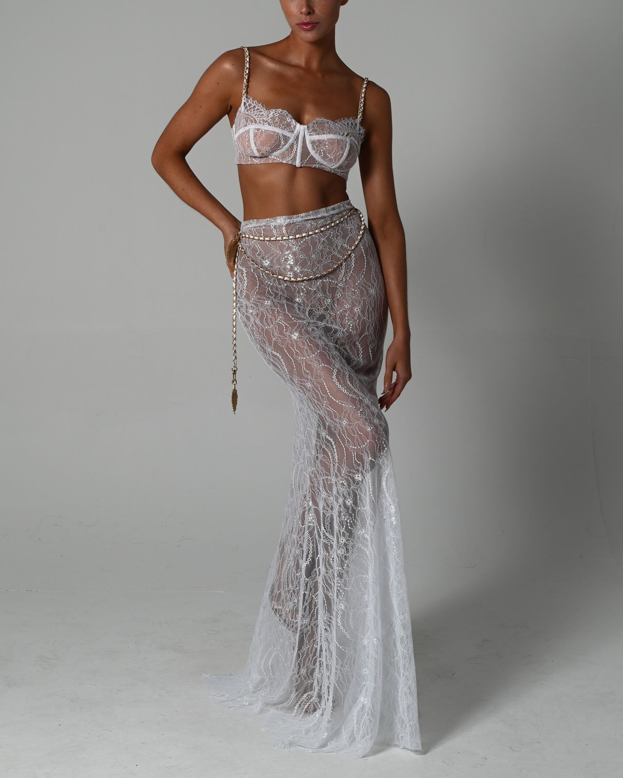 Francesca Maxi Skirt in White
