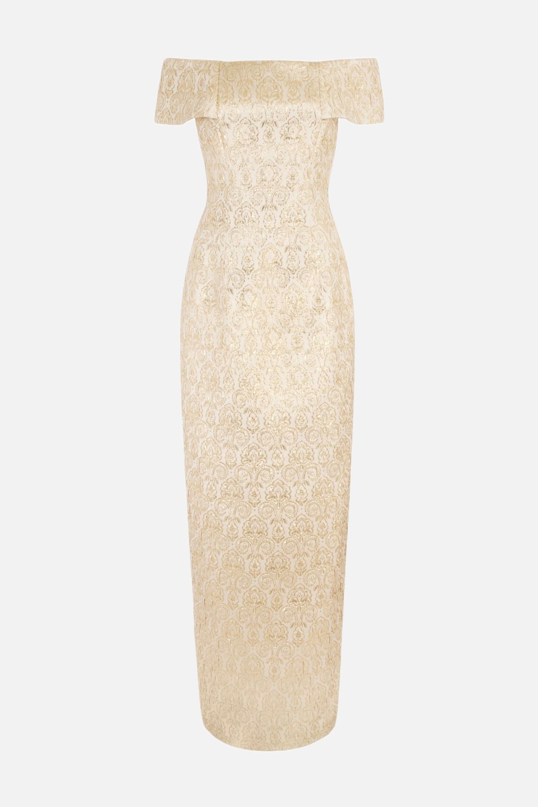 Antep Dress in Gold Metallic Jacquard
