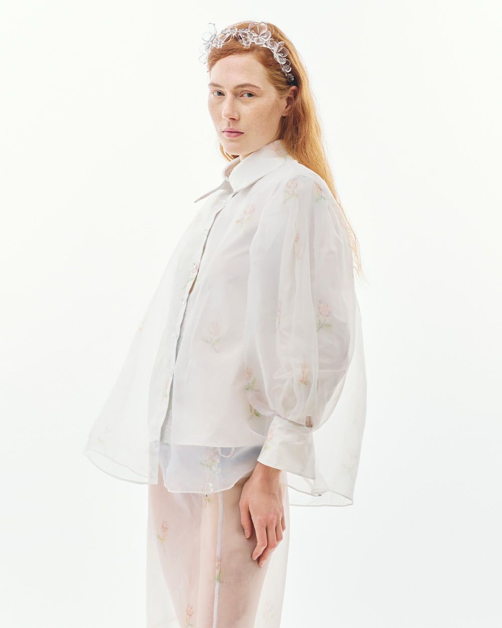 PRINTED FLORAL LAYERED SHIRT