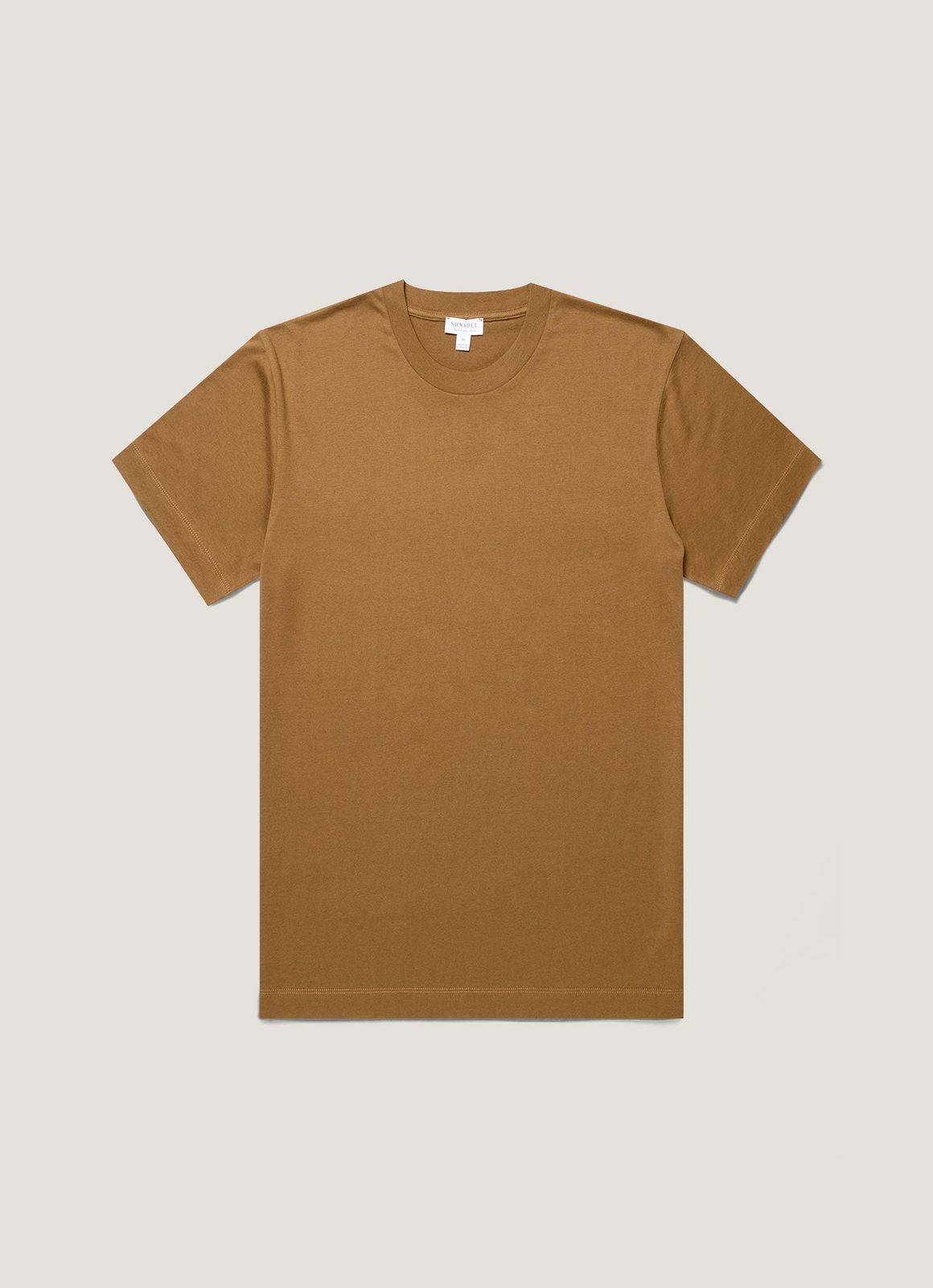 Men's Silk Cotton Cashmere T-shirt in Walnut