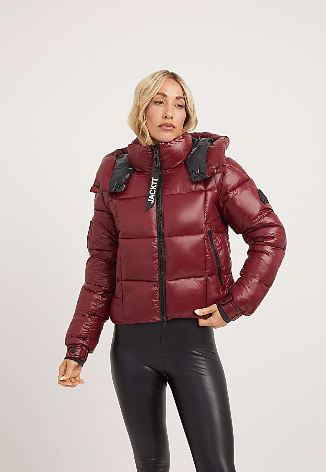 EZ Box Crop Jacket Dark Cranberry