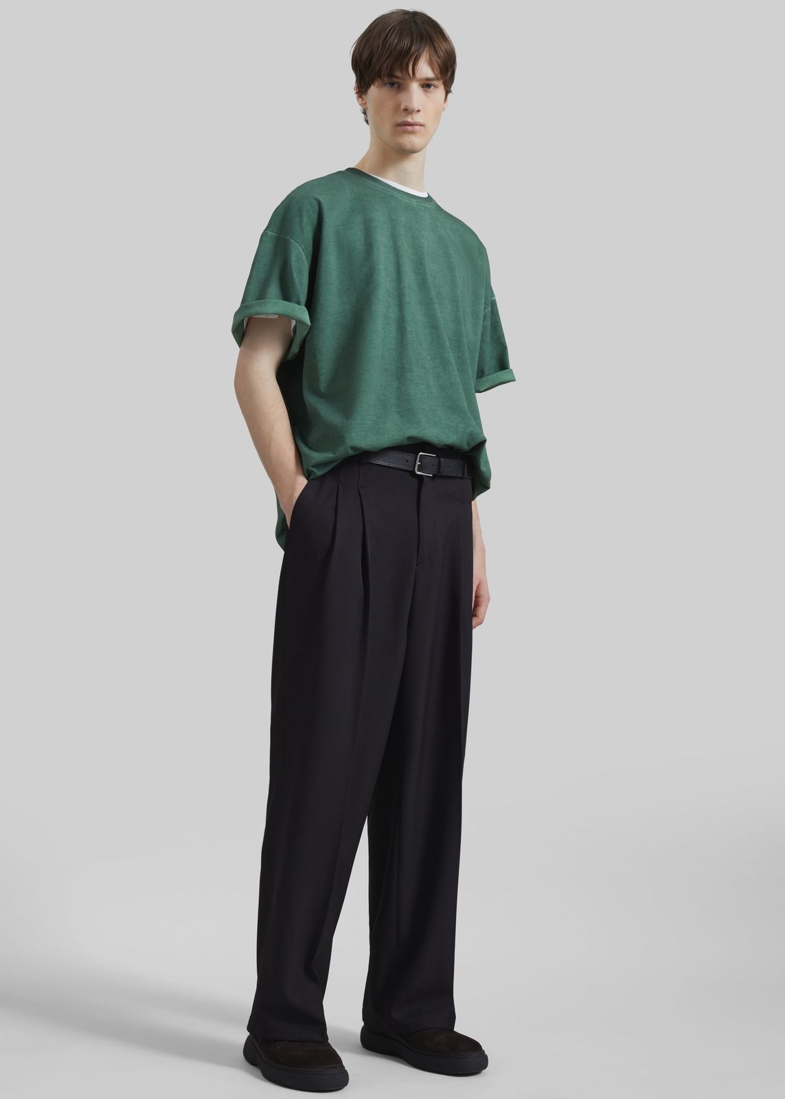 Halbert Pleated Trousers - Black