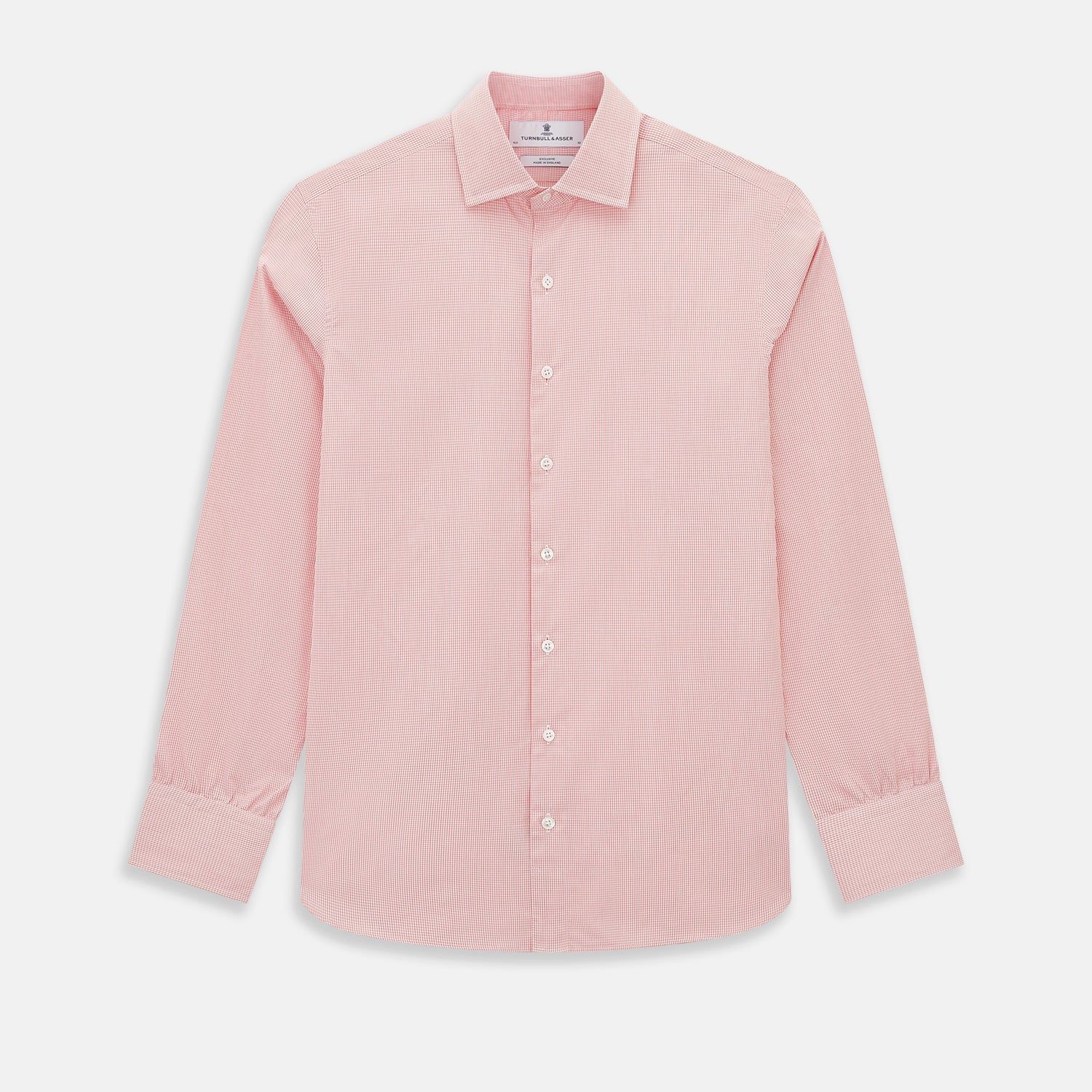 CORAL COTTON MINI CHECKED SHIRT