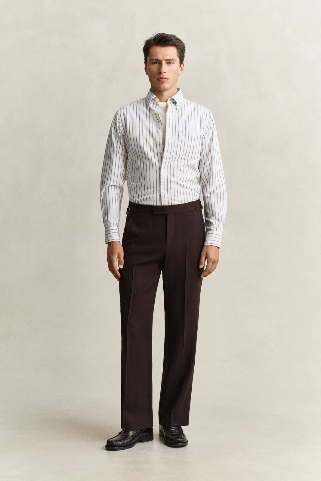 Wool Suit Pants - SHADOW BROWN