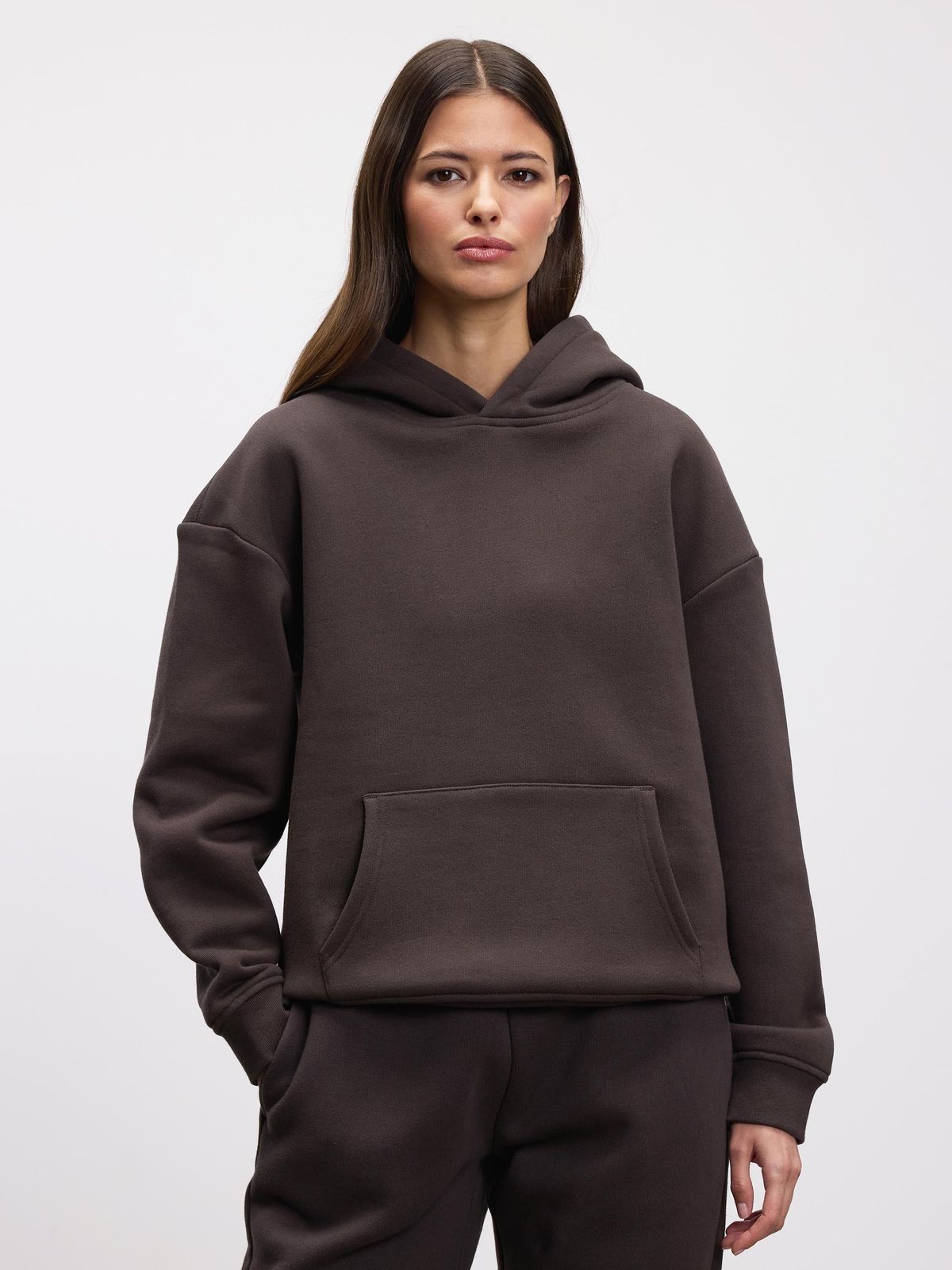 Womens Relaxed Hoodie in Brown