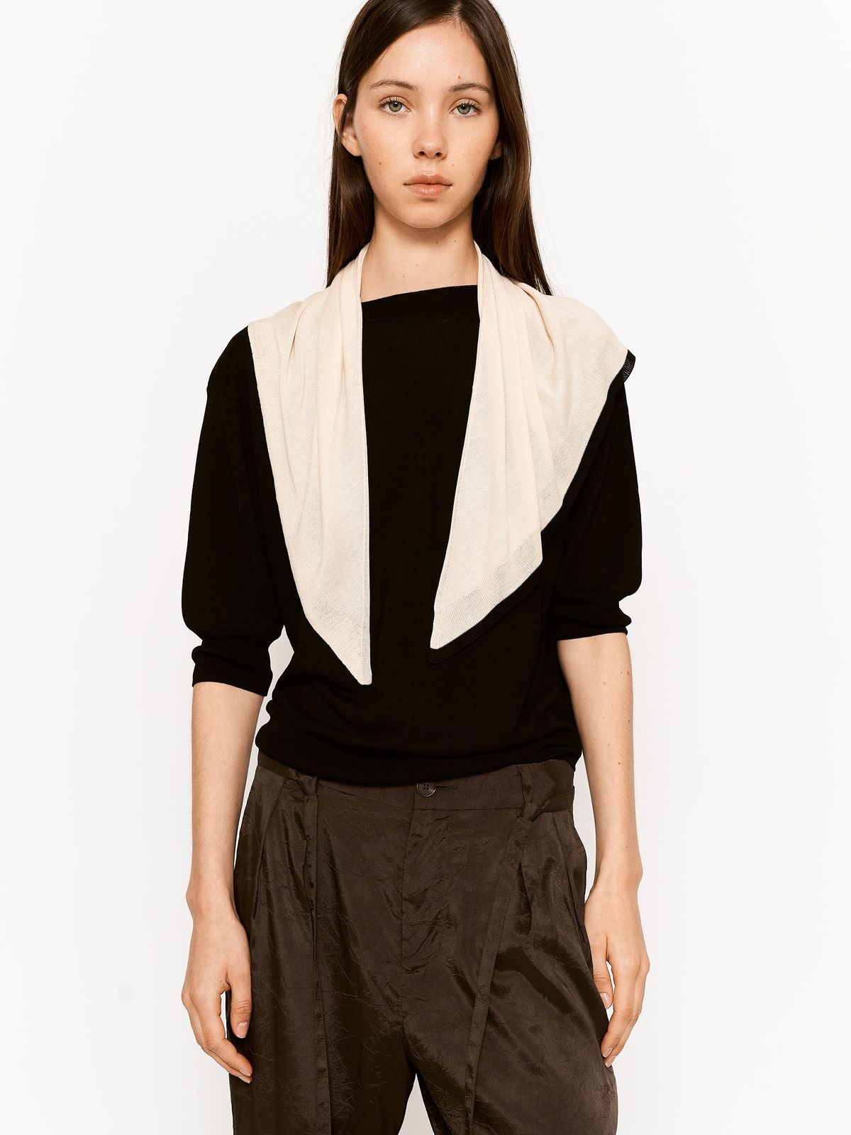 Naima Top Black and Cream