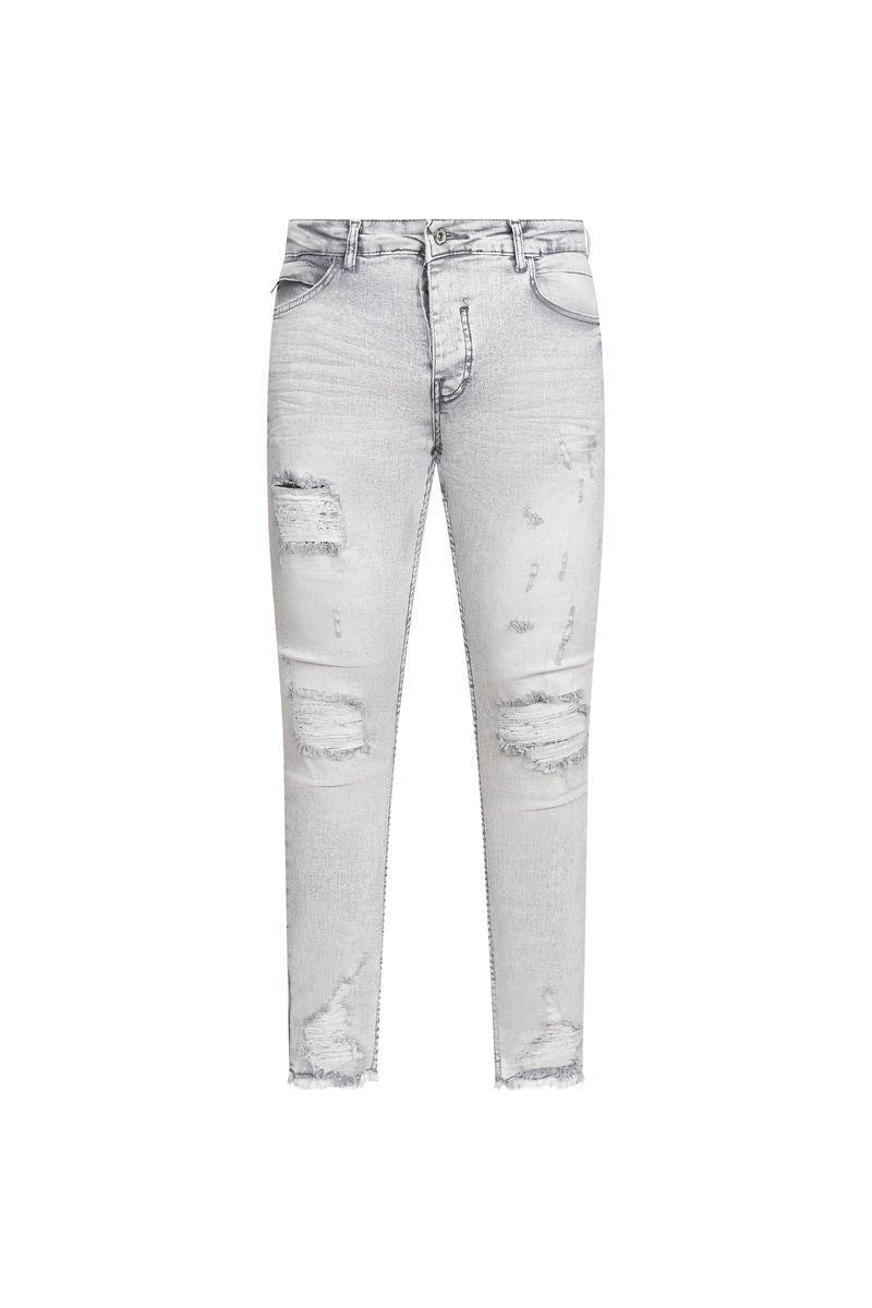 Ovy Glacier Grey Stretch Denim
