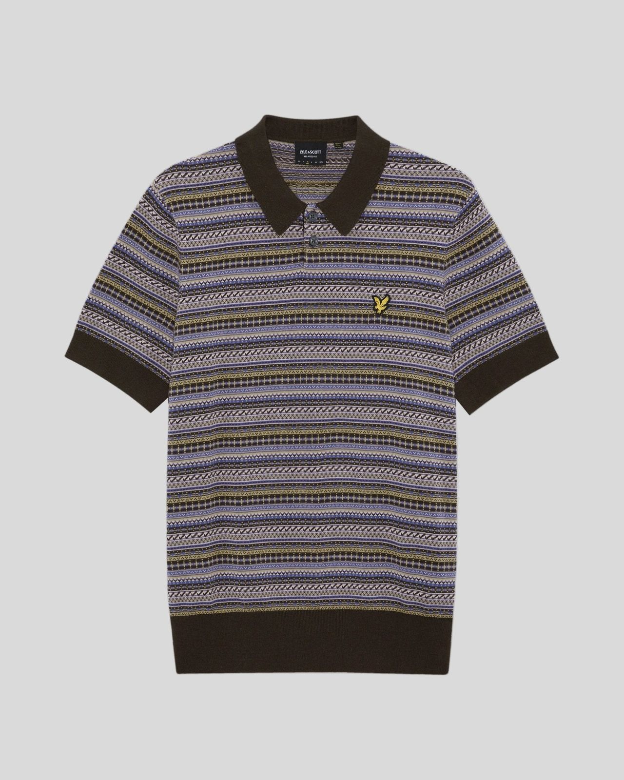 Fair Isle Knitted Polo Shirt