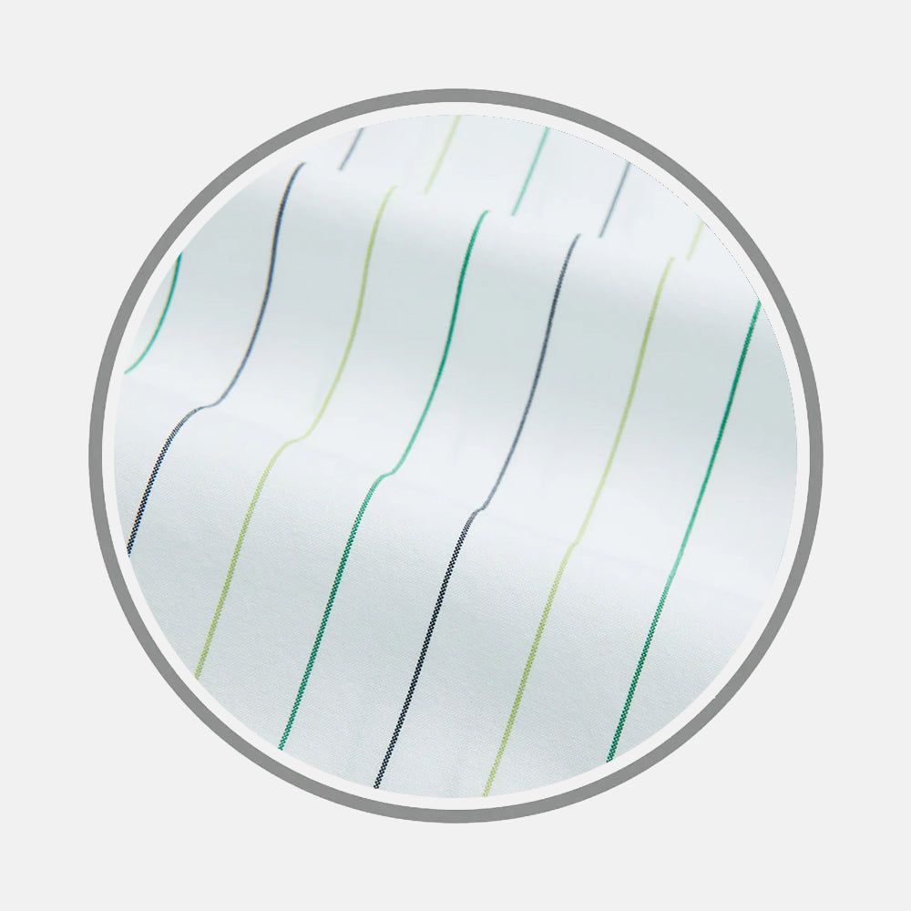 Green Wide Pinstripe Fabric
