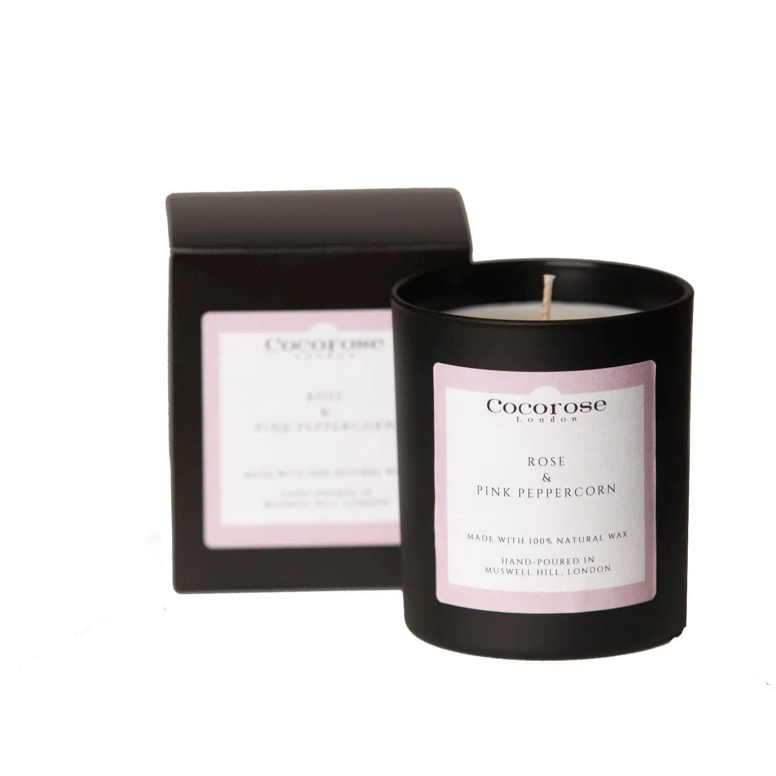 Rose & Pink Peppercorn Natural Wax Candle