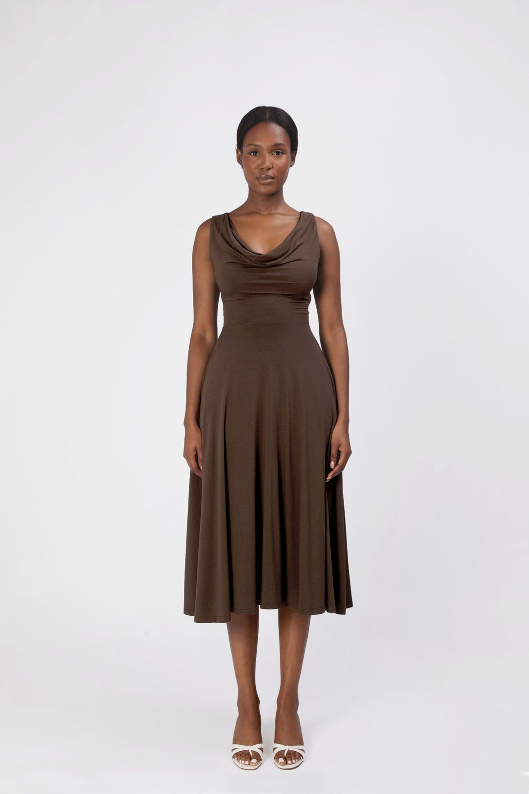 Lana Reversible Cowl Neck Dress