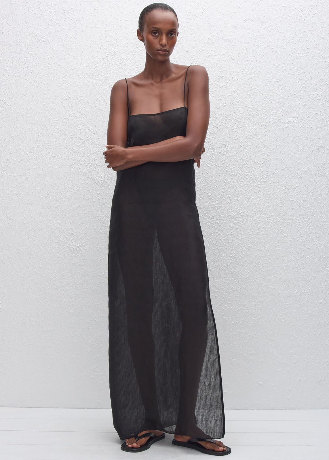 Matteau Sheer Cami Dress - Black