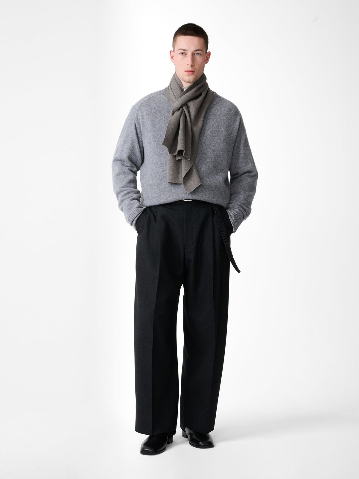 Haddan Knit in Grey Marl